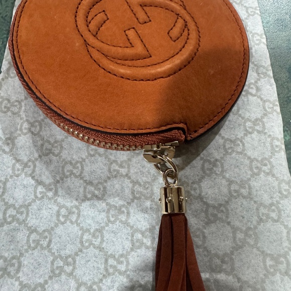 GUCCI Soho Disco Interlocking G Nubuck Zip Around Coin Purse~NWOT Comes w/COA - Picture 7 of 9
